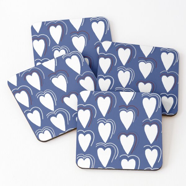 Item preview, Scandinavian Blue and white Hearts designed and sold by StylieEllie.