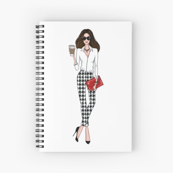 Item preview, Boss girl with coffee fashion illustration  designed and sold by Lalanacliparts.