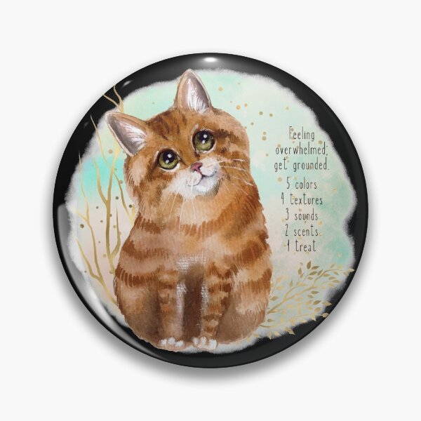 Item preview, Overwhelmed? Stop and ground, look around. Mindfulness using the five senses, grounding technique. You will get through this, you are worthy and deserving of care. designed and sold by Orianah.