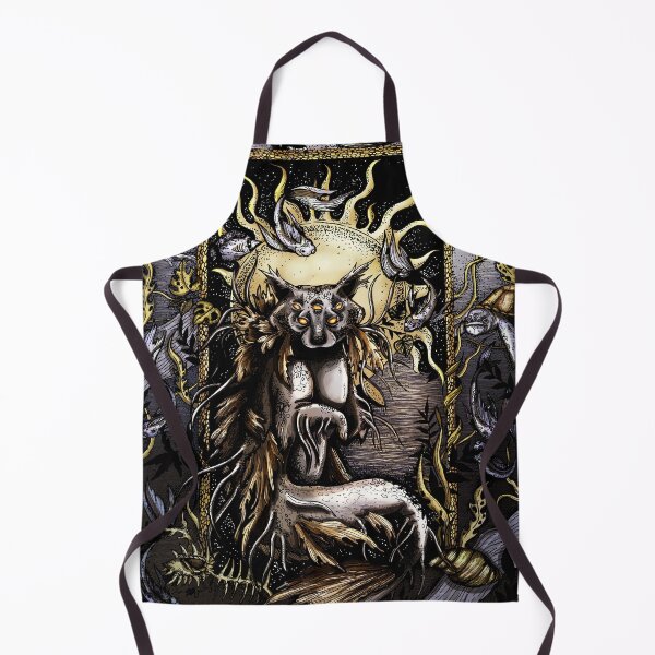 Item preview, Magic character, fairytale dark creature, mystical sea raccoon with fins and tentacles all over its body. designed and sold by LaraCoolart.