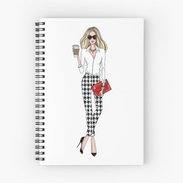 Item preview, Boss girl with coffee fashion illustration  designed and sold by Lalanacliparts.