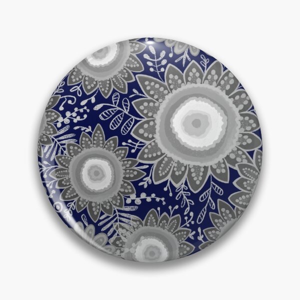 Item preview, Night Daisy Vibes - Blue and GreyPalette designed and sold by Squarebird.