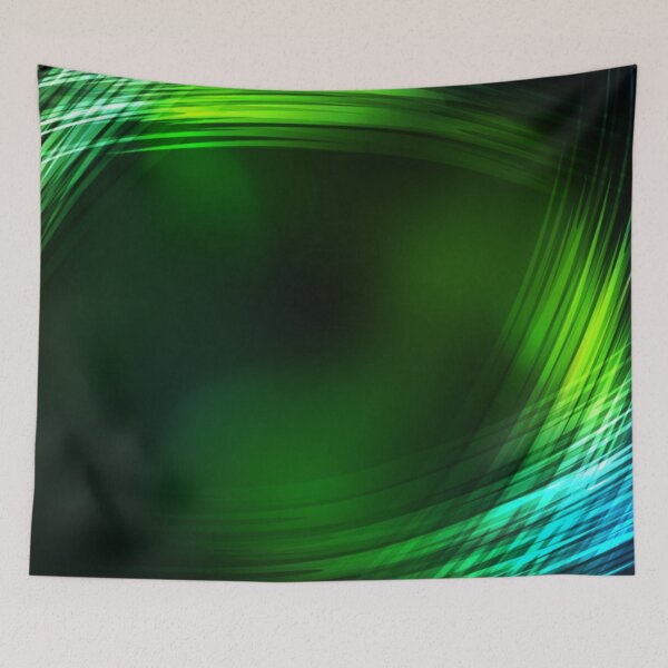 Item preview, Abstract Green Lines Geometric Pattern Art designed and sold by WearWolfDesigns.