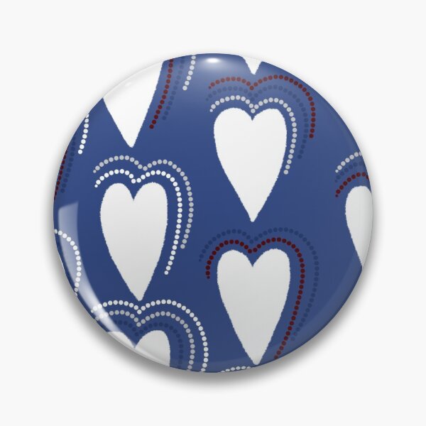 Item preview, Scandinavian Blue and white Hearts designed and sold by StylieEllie.