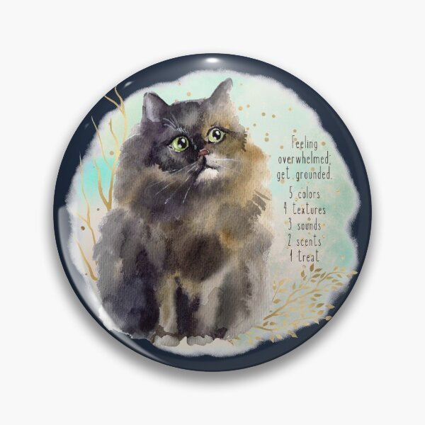 Item preview, Overwhelmed? Stop and ground, look around. Mindfulness using the five senses, grounding technique. You will get through this, you are worthy and deserving of care. designed and sold by Orianah.