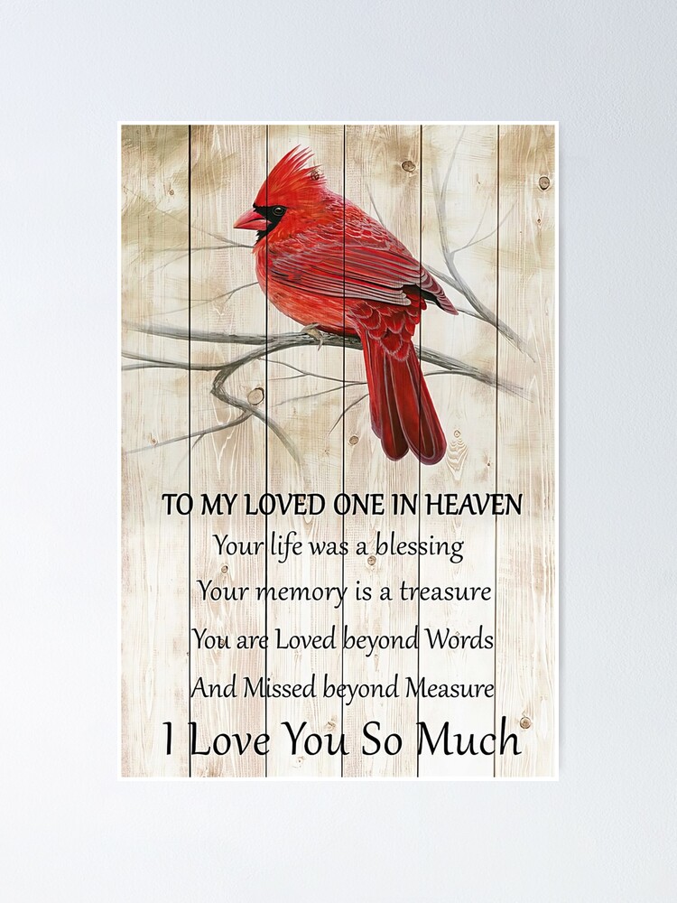 Blue Jay Bird Hugging Northern Cardinal Poster by alwe-designs