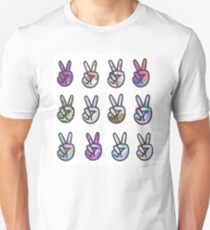 12 Peace Signs Slim Fit T-Shirt