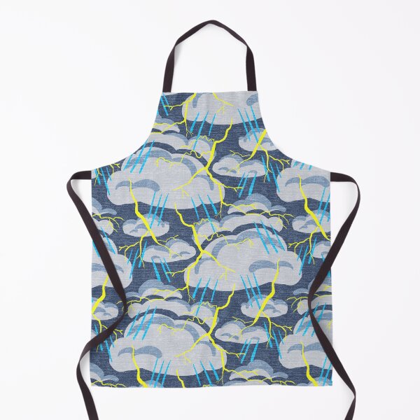 Item preview, Summer Lightning Storm with Gray Clouds on Navy Blue designed and sold by vinpauld.