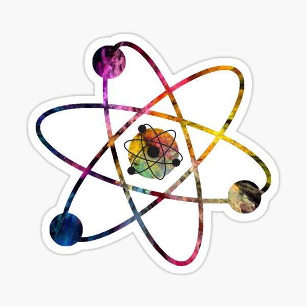 Colour Atom Stickers | Redbubble