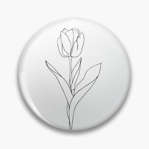 Item preview, Tulips - One Line Flowers Art Minimal Design designed and sold by StoreSALT.