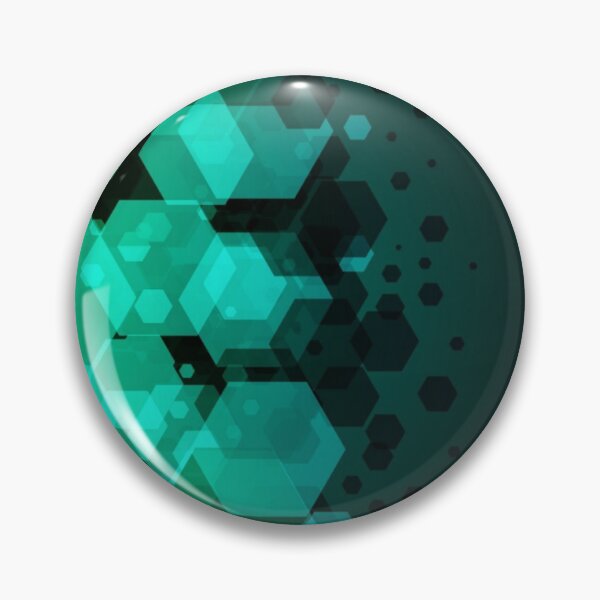 Item preview, Green Abstract Art Multi layer Hexagonal Shapes Contemporary Future Digital Gaming designed and sold by WearWolfDesigns.