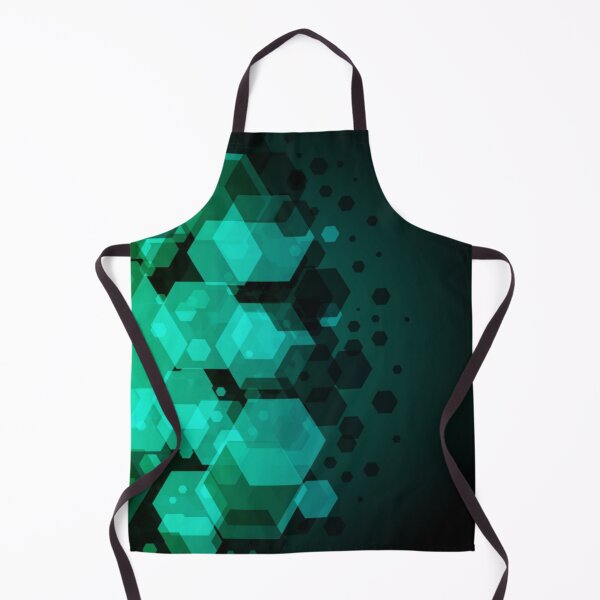 Item preview, Green Abstract Art Multi layer Hexagonal Shapes Contemporary Future Digital Gaming designed and sold by WearWolfDesigns.