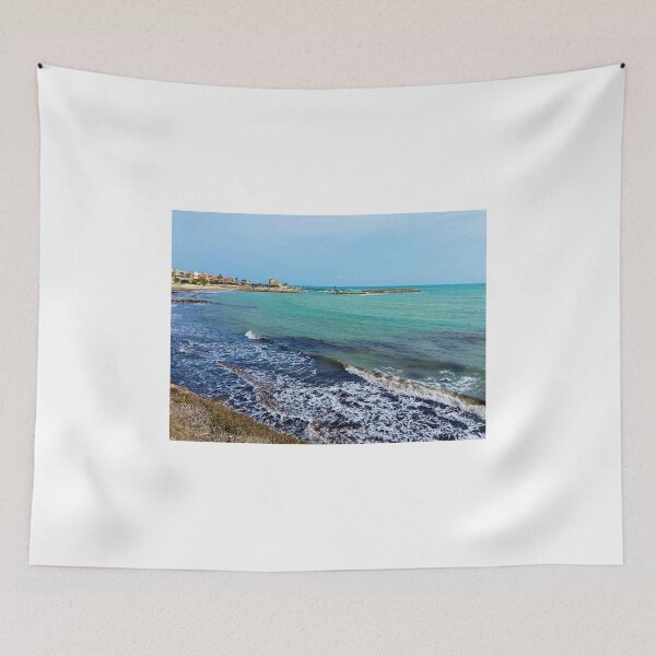 Item preview, Dark Blue Ocean Waves Cliff-side designed and sold by HappyTees Lab.
