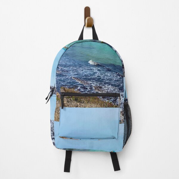 Item preview, Dark Blue Ocean Waves Cliff-side designed and sold by HappyTees Lab.