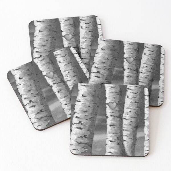 Item preview, Silver Black & White Trees with Heart. designed and sold by JzArt.