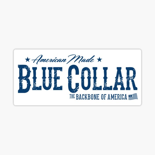 Proud Blue Collar Hard Hat Decal