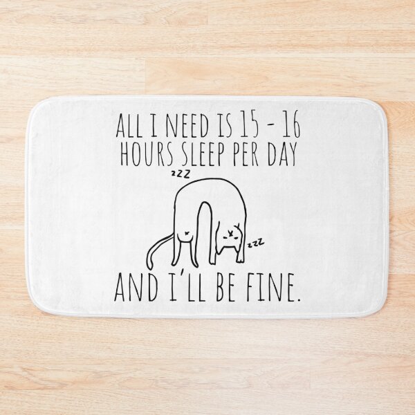 Item preview, Funny Animal | Cat Gift | Love My Cat | Yuru Neko | Unisex - Men & Women | Sleeping Cat With Quote Black designed and sold by KuriharaDesigns.