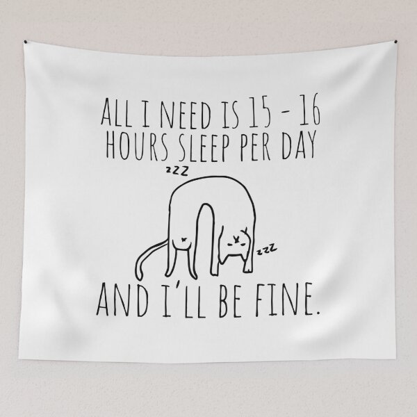 Item preview, Funny Animal | Cat Gift | Love My Cat | Yuru Neko | Unisex - Men & Women | Sleeping Cat With Quote Black designed and sold by KuriharaDesigns.