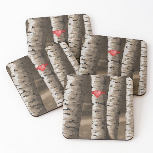 Item preview, Silver Sepia Trees & Red Heart designed and sold by JzArt.