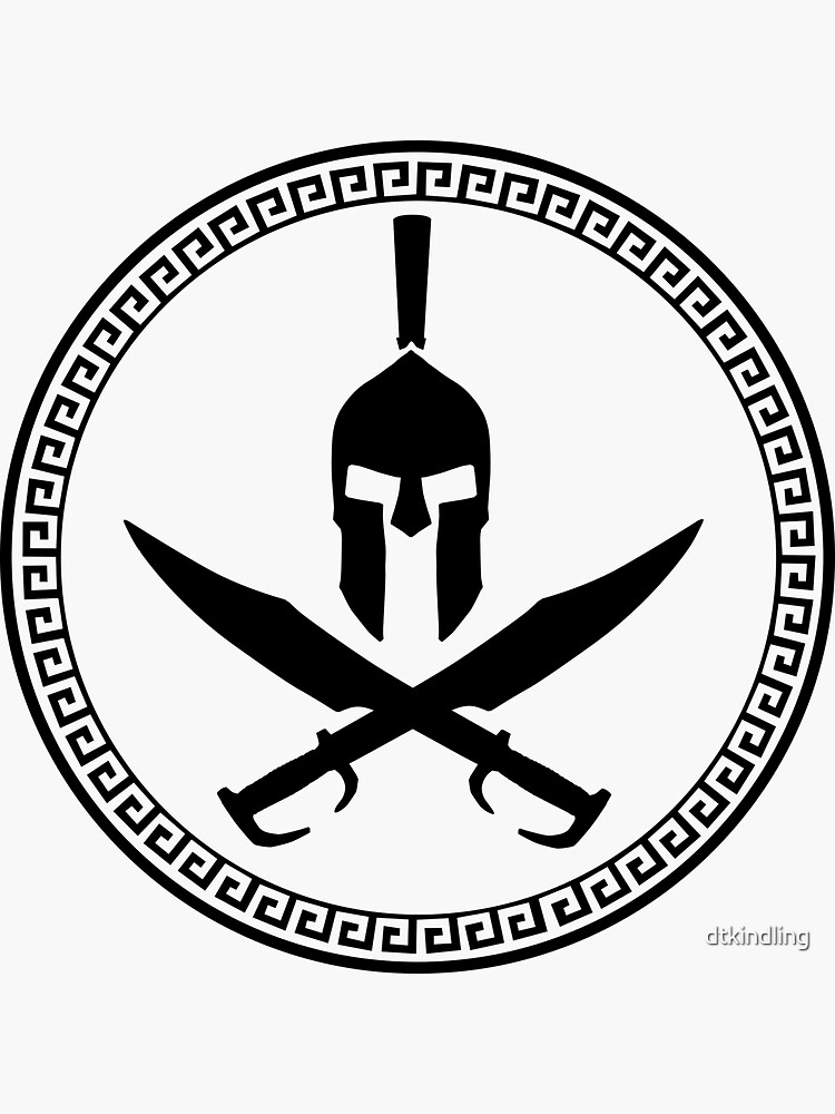 Spartan Shield Sticker For Sale By Dtkindling Redbubble