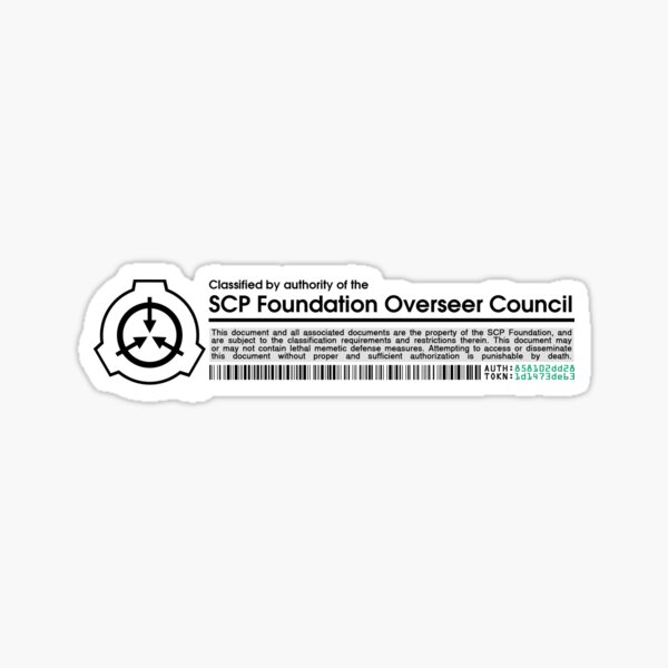 SCP Foundation Sticker