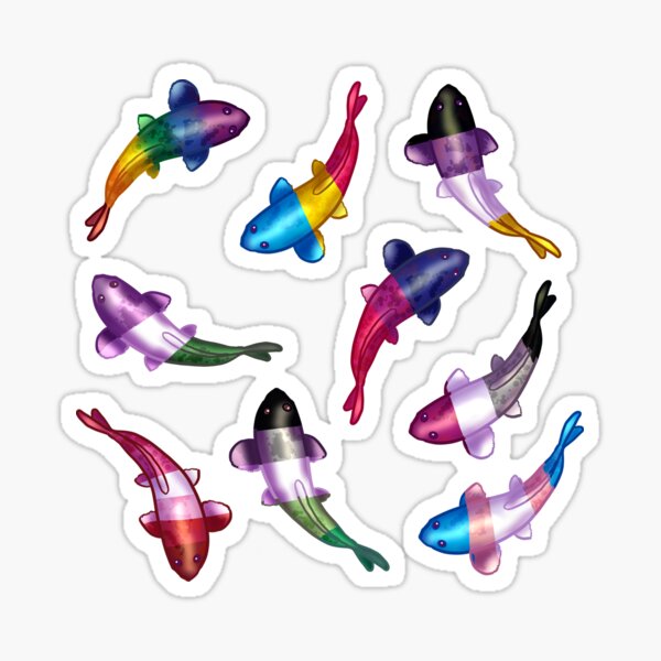 LGBTQ Koi Fish Sticker Pack Sticker