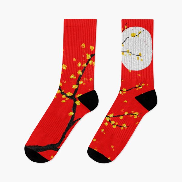 Item preview, Yellow Blossom Red Sky & Full Moon designed and sold by JzArt.