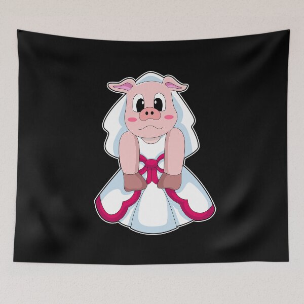 Item preview, Pig as Bride with Wedding dress designed and sold by Snabdesign84.