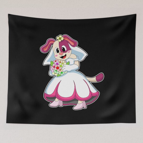 Item preview, Dog as Bride with Wedding dress & Flowers designed and sold by Snabdesign84.