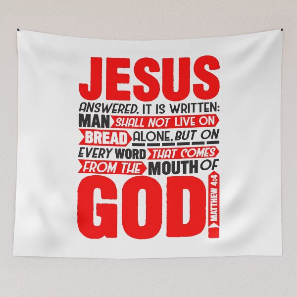 Item preview, Matthew 4:4 designed and sold by plushism.