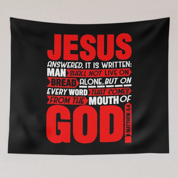 Item preview, Matthew 4:4 designed and sold by plushism.
