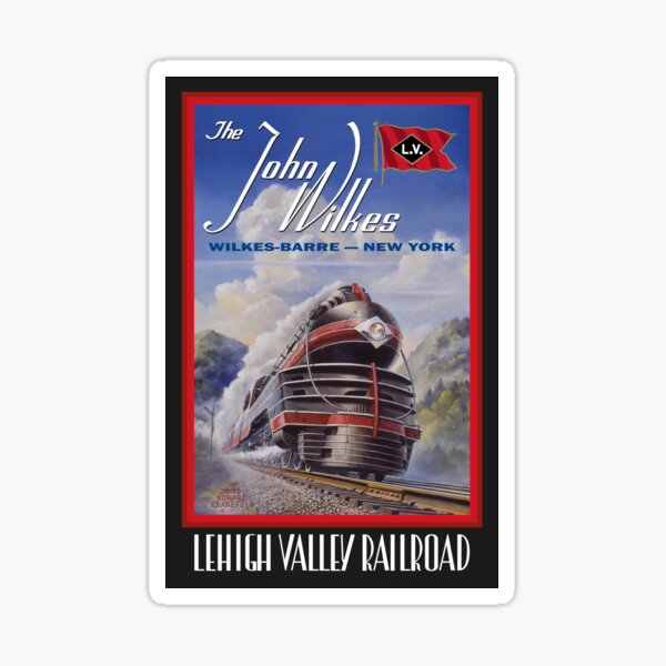 Lehigh Valley Railroad Poster Sticker