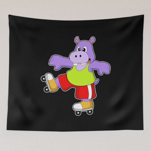 Item preview, Hippo as Skater with Inline skates designed and sold by Snabdesign84.