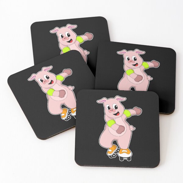 Item preview, Pig as Skater with Inline skates designed and sold by Snabdesign84.