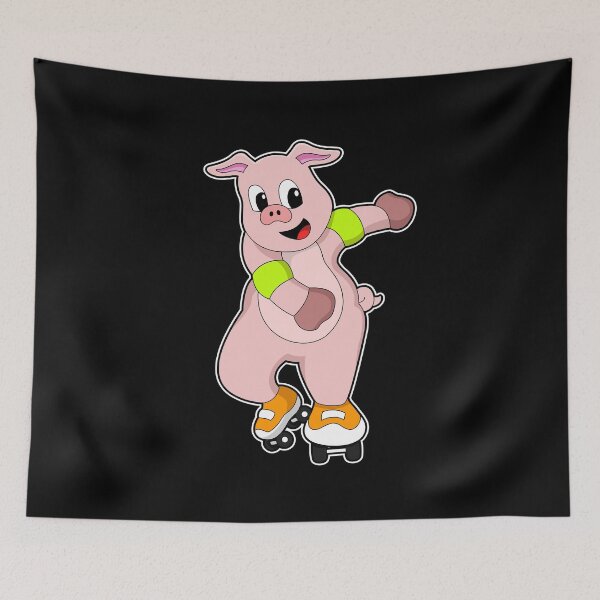 Item preview, Pig as Skater with Inline skates designed and sold by Snabdesign84.