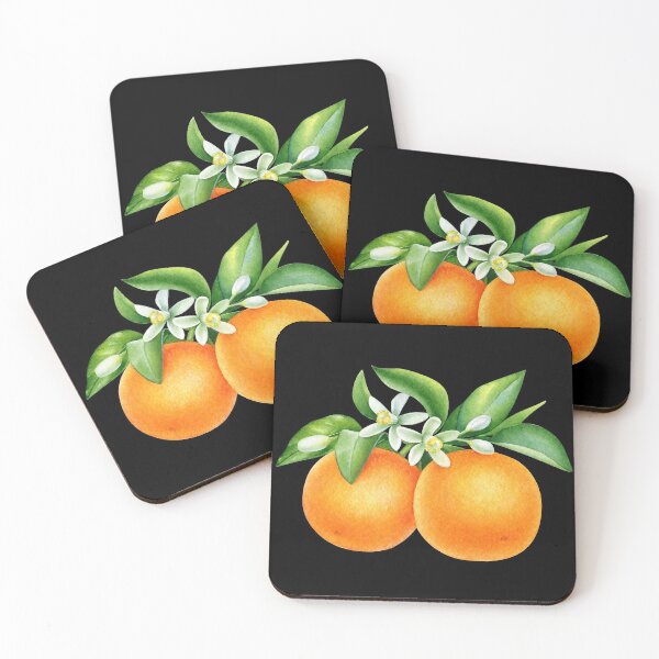 Item preview, Blooming orange tree branch with fruits designed and sold by Lyubava.