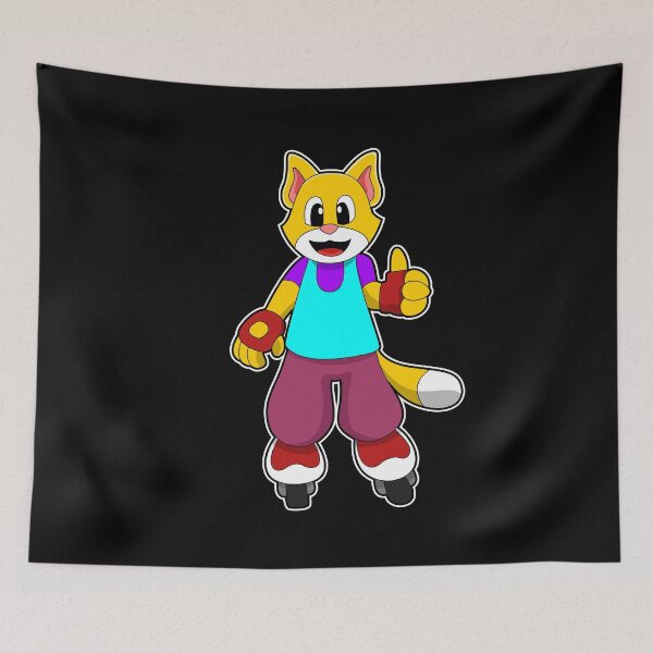Item preview, Cat as Skater with Inline skates designed and sold by Snabdesign84.