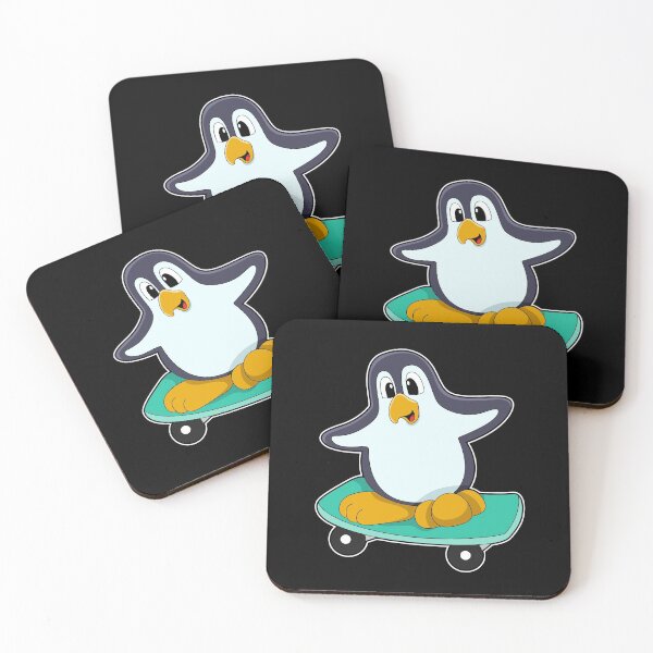 Item preview, Penguin as Skater on Skateboard designed and sold by Snabdesign84.