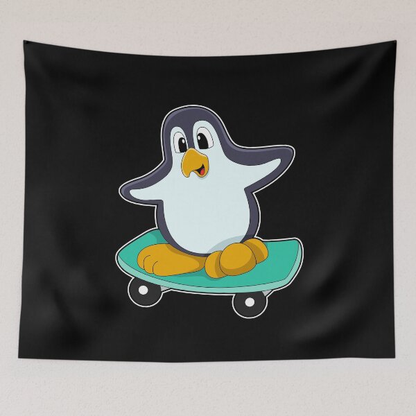 Item preview, Penguin as Skater on Skateboard designed and sold by Snabdesign84.