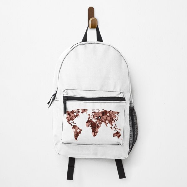 Item preview, Copper Rose gold Glitter World Map designed and sold by NelBo.
