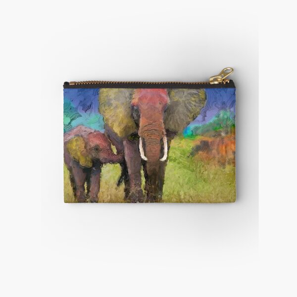 Item preview, Mother and Baby African Elephants on grassland designed and sold by Billy Campbell.
