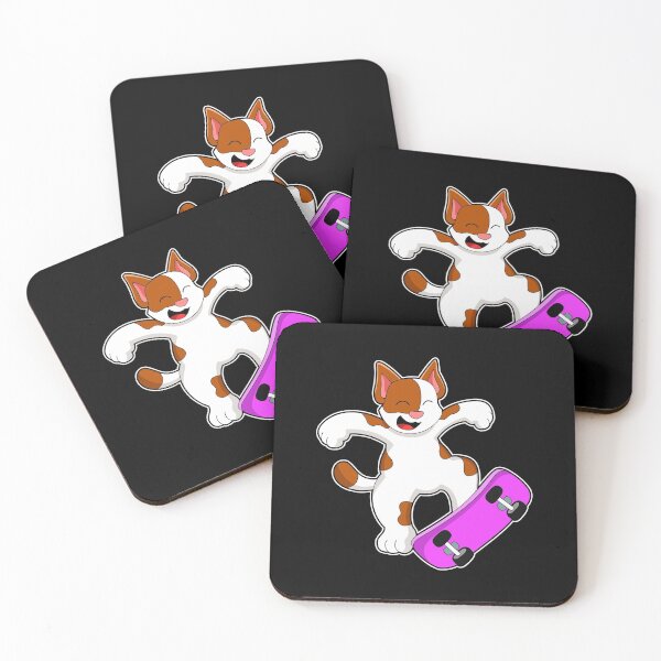 Item preview, Cat as Skater with Skateboard designed and sold by Snabdesign84.
