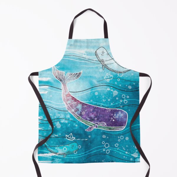 Item preview, Whale in the sea at depth. Watercolor. designed and sold by zatmeniee.