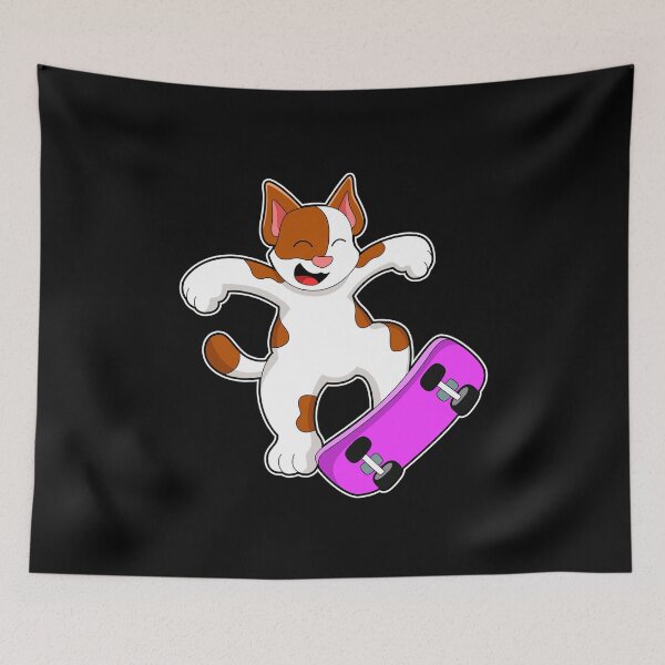 Item preview, Cat as Skater with Skateboard designed and sold by Snabdesign84.