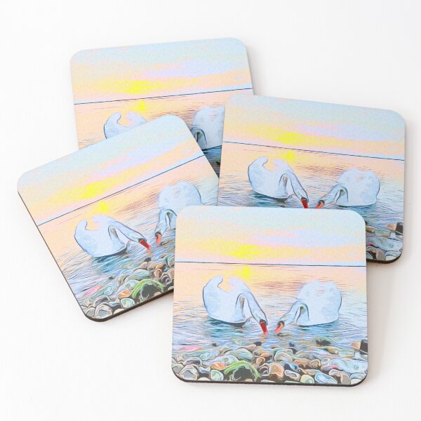 Item preview, swans at sunrise  designed and sold by ritusdesigns.