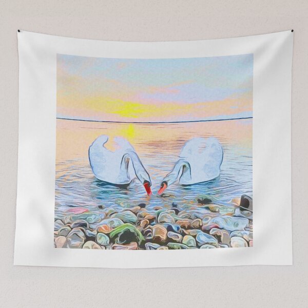Item preview, swans at sunrise  designed and sold by ritusdesigns.