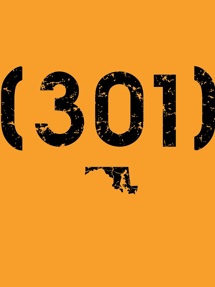 area-code-301-maryland-t-shirt-by-bearsquared-redbubble