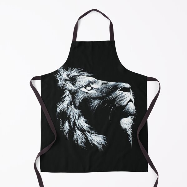 Item preview, Lion's head in black and white pastel (Julien Doré album) designed and sold by isabelle cornu.