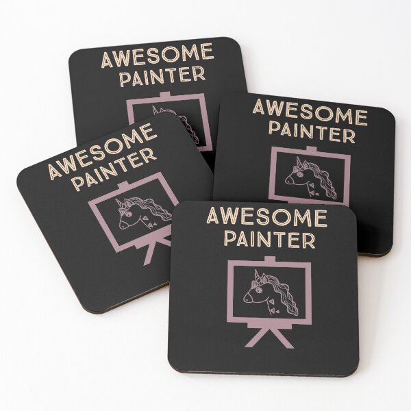 Item preview, Awesome painter paints the unicorn designed and sold by zombiesmasher.