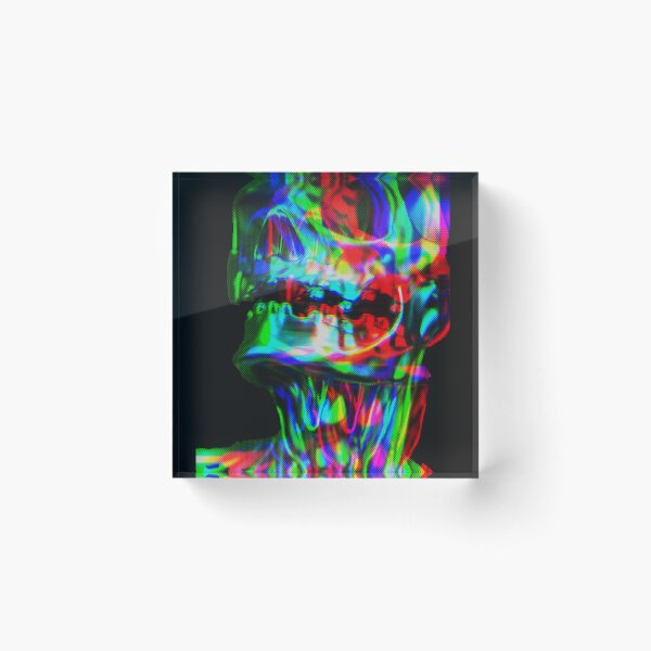 Artikelvorschau, Technicolor Skull - Lebendiges Grafikskelett - Halloween entworfen und verkauft von sgmydesigns.